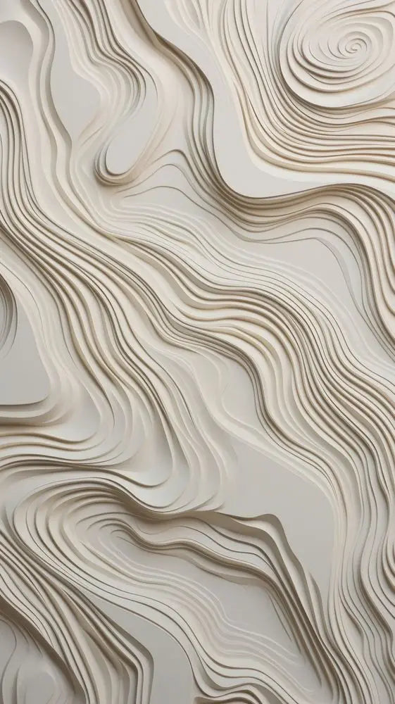 Large Format Abstract 3D Textural Visualization Canvas Print Wall Art Minimalist Pictures For Modern Apartment Reception Entryway Foyer Art Decor