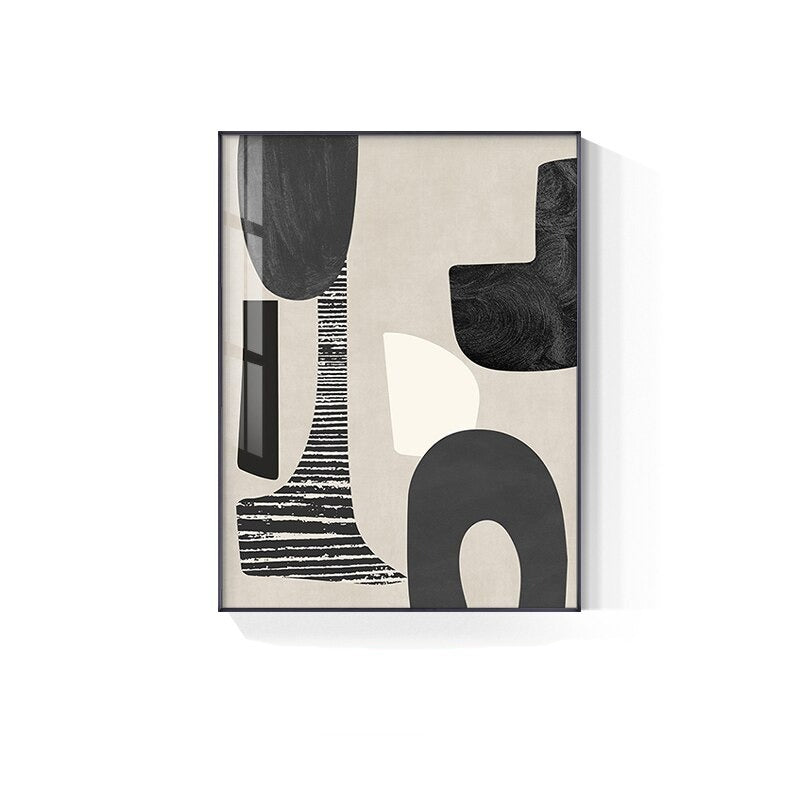 Modern Geometric Color Block Wall Art Fine Art Canvas Prints Abstract Pictures For Trendy Apartment Living Room Home Office Wall Décor
