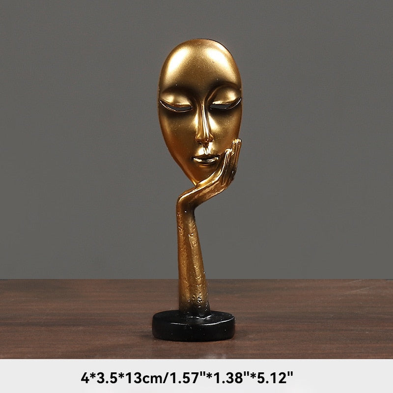 Abstract Thinker Figurines Resin Statue Sculptured Ornamental Characters For Living Room Coffee Table Mantelpiece Art Nordic Home Decor