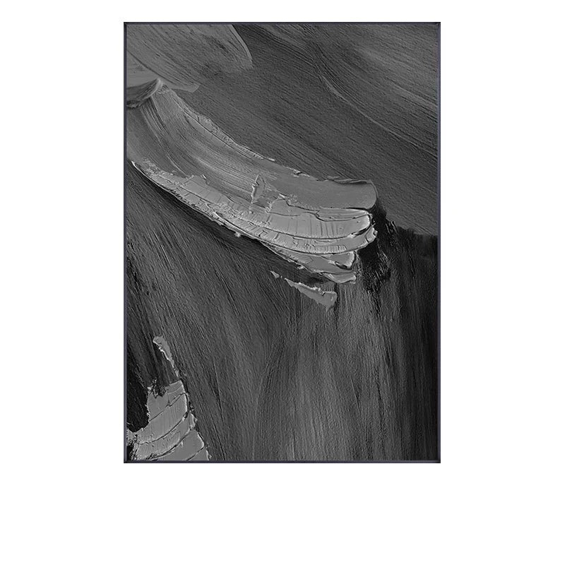Modern Minimalist Urban Architectural Wall Art Fine Art Canvas Prints Black Grey Terracotta Thick Brush Abstract Pictures For Home Office Decor