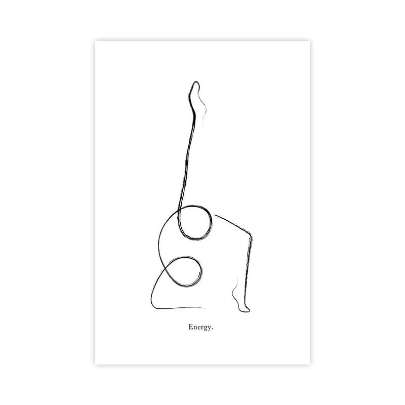 Minimalist Yoga Posters Wall Art Line Art Fine Art Canvas Prints Pictures For Meditation Studio Living Room Bedroom Art For Simple Living 2025