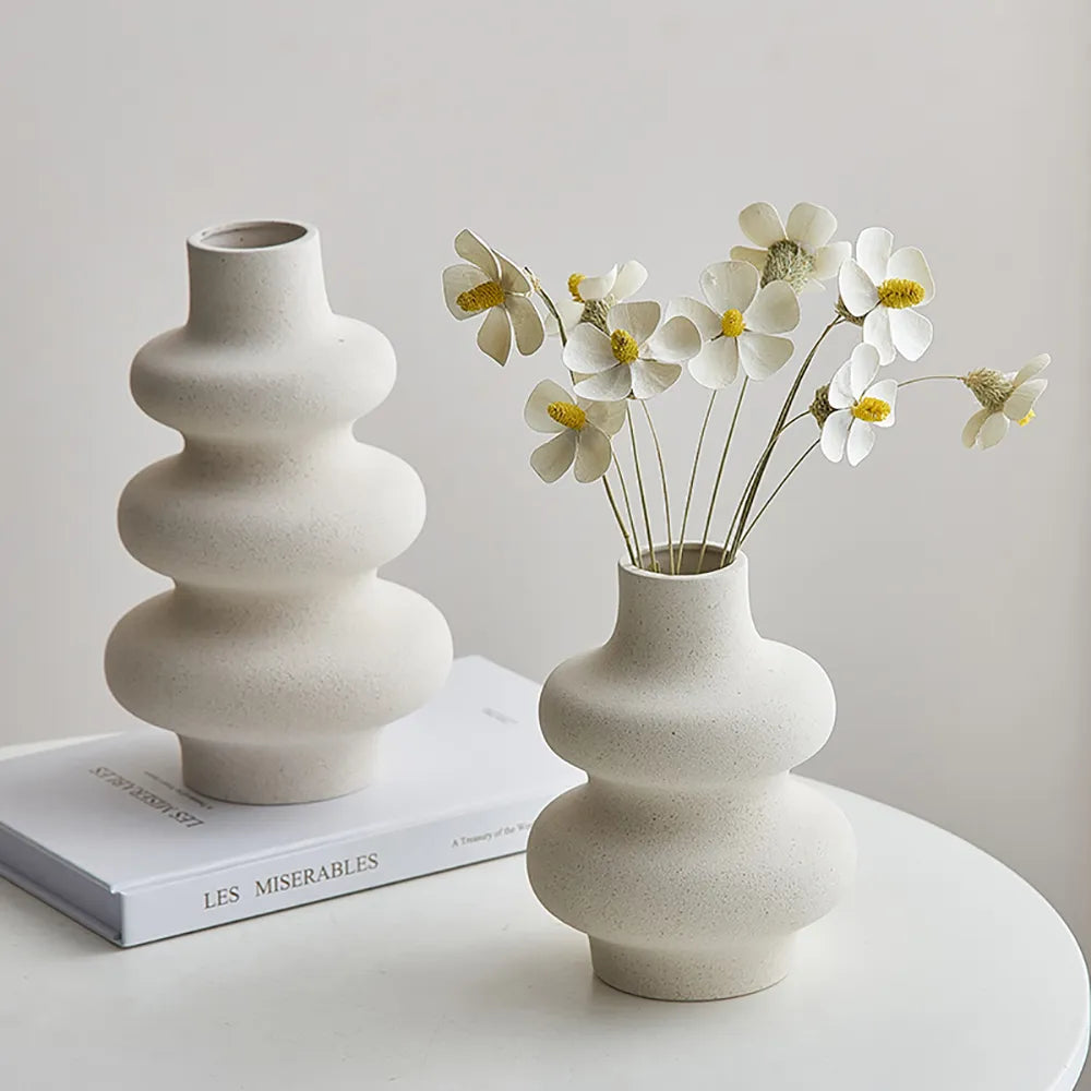 Decorative Ceramic Vase Nordic Human Face, Classic Flower Pot for Home —  ART STREET