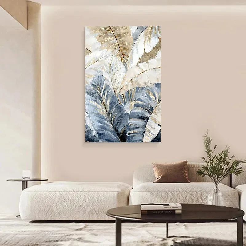 Abstract Green Leaves Modern Botanical Abstract Green Leaves Wall Art Fine Art Canvas Prints Pictures For Living Room Dining Room Art Decor 2025