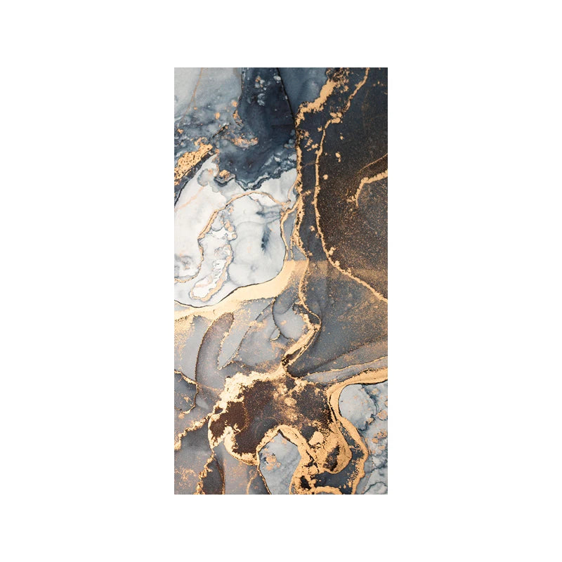 Set of 3Pcs Abstract Golden Blue Liquid Marble Print Wall Art Fine Art Canvas Prints Pictures For Modern Living Room Bedroom Home Office Decor