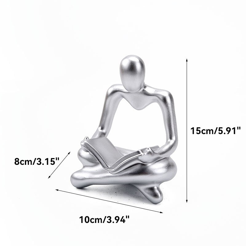Abstract Thinker Figurines Resin Statue Sculptured Ornamental Characters For Living Room Coffee Table Mantelpiece Art Nordic Home Decor