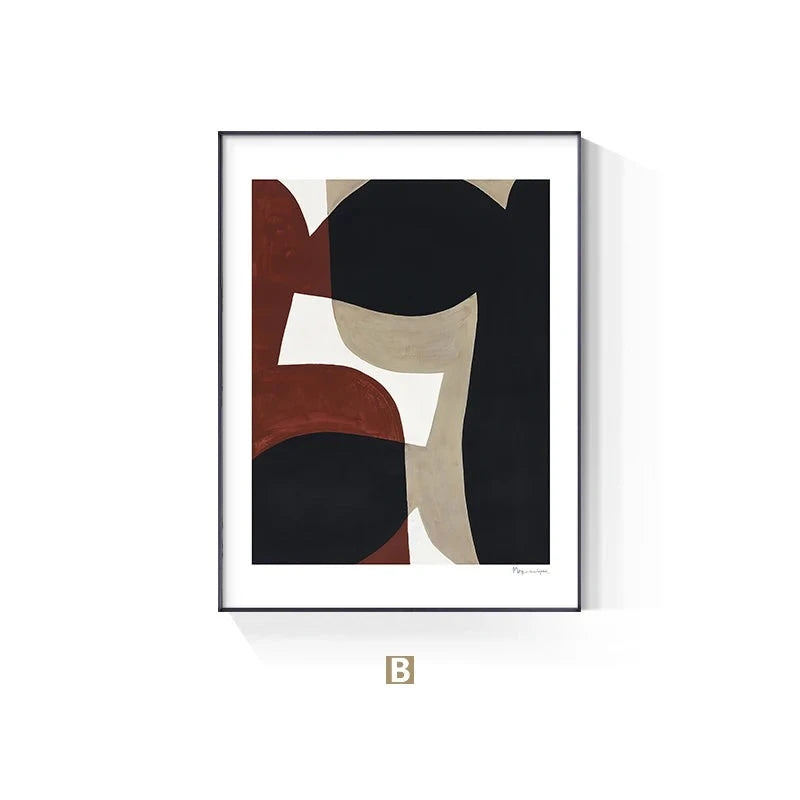 Modern Earthy Tones Abstract Wall Art Fine Art Canvas Prints Pictures For Contemporary Apartment Living Room Home Office Art Decor