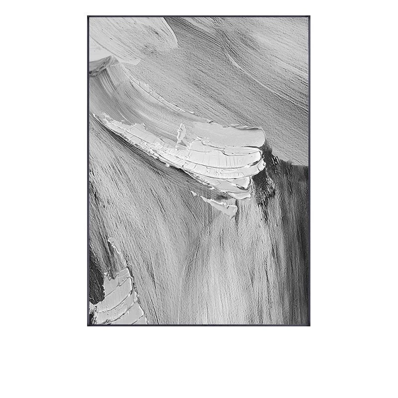 Modern Minimalist Urban Architectural Wall Art Fine Art Canvas Prints Black Grey Terracotta Thick Brush Abstract Pictures For Home Office Decor