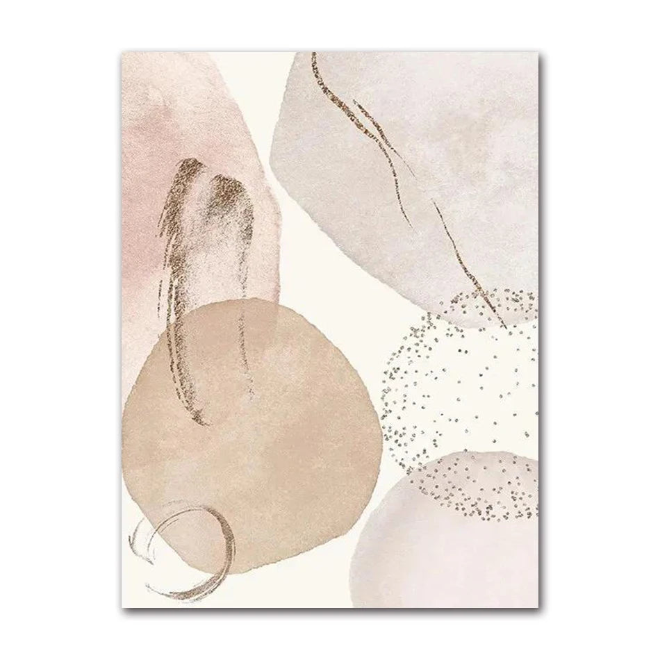 Neutral Colors Beige Biomorphic Abstract Wall Art Fine Art Canvas Prints Pictures For Living Room Dining Room Nordic Art For Bedroom 2025