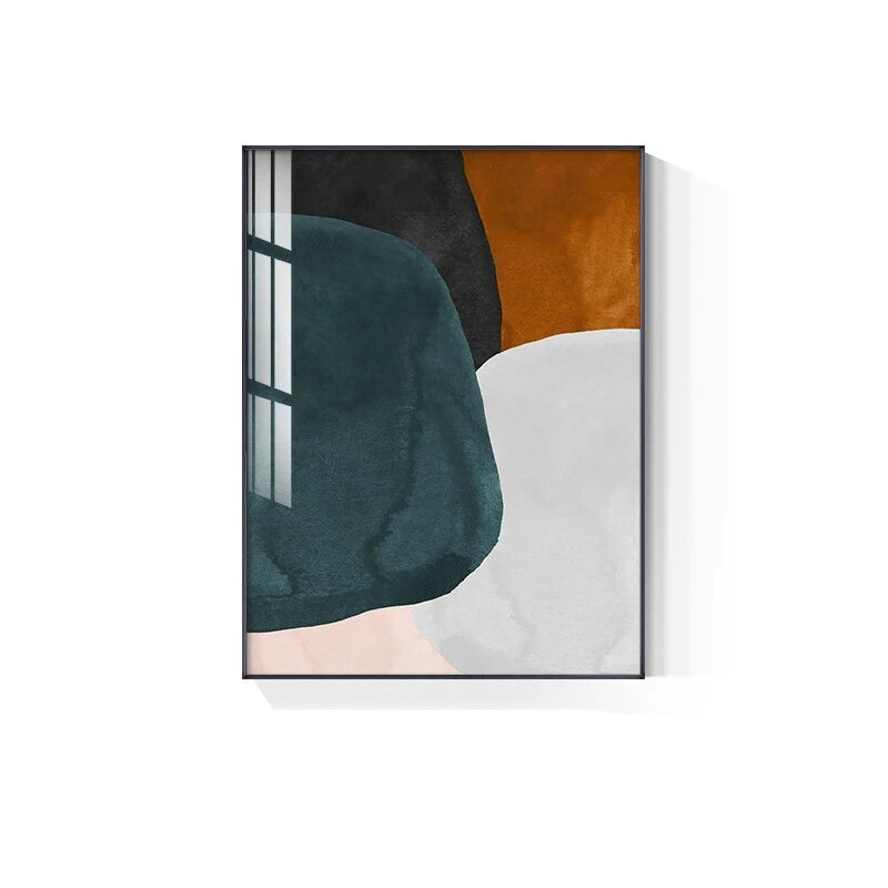 Earthy Colors Abstract Minimalist Watercolor Wall Art Fine Art Canvas Prints Pictures For Living Room Dining Room Home Office Art Decor
