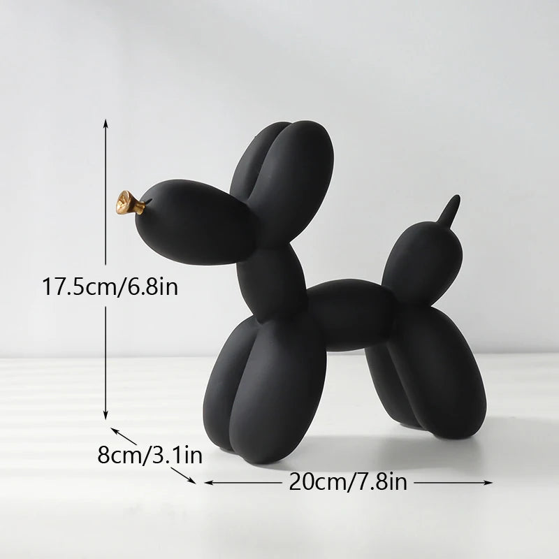 Colorful Balloon Dog Figurines Artistic Animal Statues for Living Room Coffee Table Cute Trendy Ornaments For Desktop Decoration