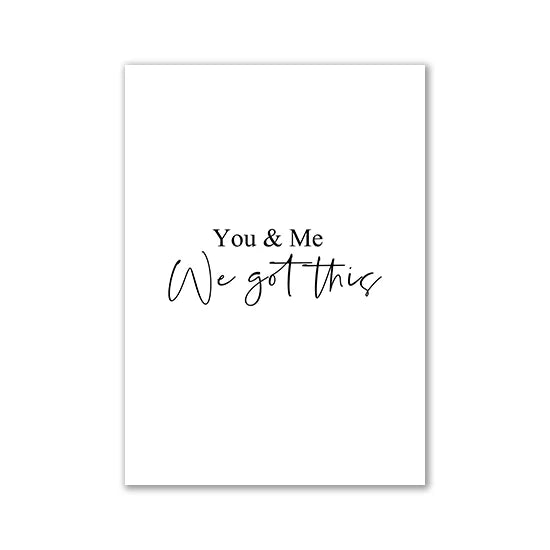 * Featured Sale * Inspirational Quotes Wall Art Fine Art Canvas Prints Black & White Motivational Posters For Bedroom Office Typographic Art Decor