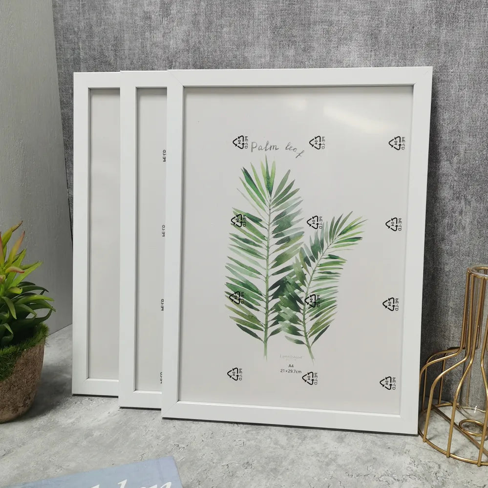 3Pcs Wooden Picture Frame For Canvas Prints Nordic Style Black White Natural Wood Photo Frame For 21x30cm 20x25cm 15x20cm 13x18cm Canvas Prints