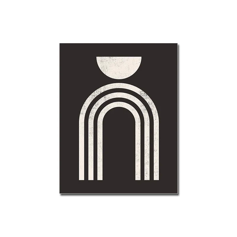* Featured Sale * Modern Abstract Minimalist Wall Art Monochrome Geometric Line Art Fine Art Canvas Prints For Living Room Home Office Decor