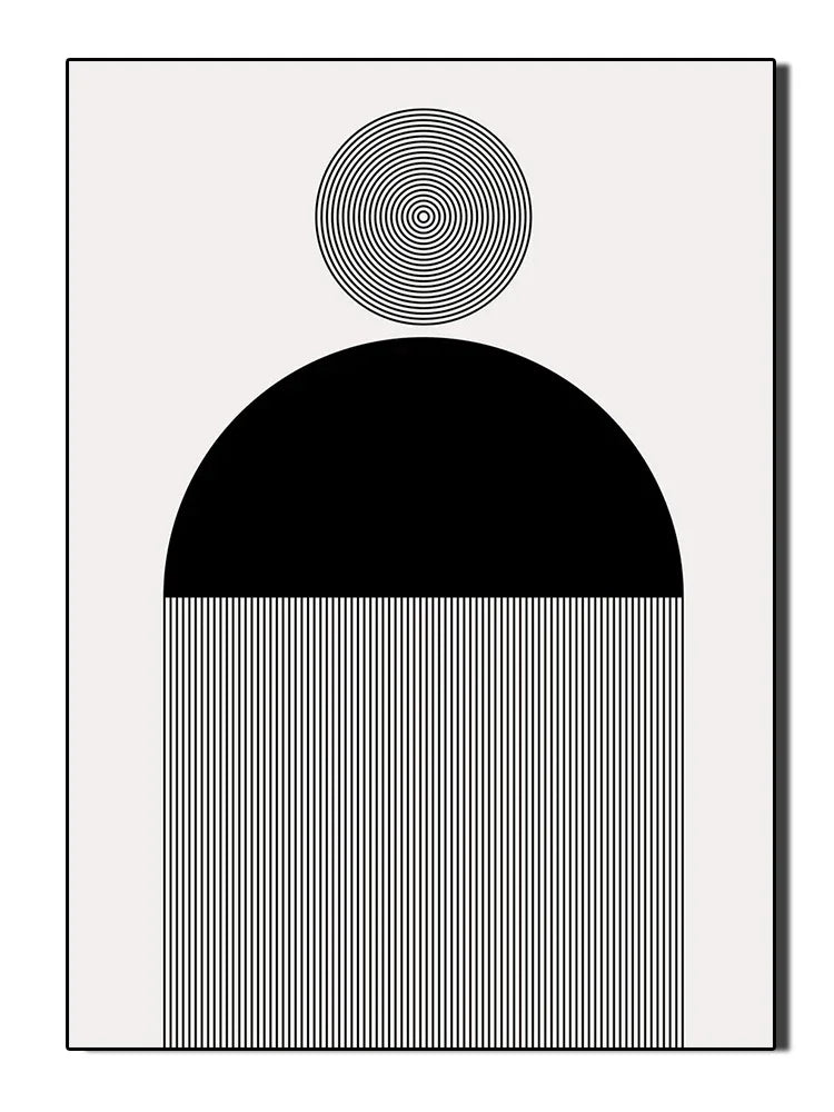 Bold Black White Geometric Abstract Wall Art Fine Art Canvas Prints Pictures For Modern Apartment Living Room Foyer Art For Contemporary Interiors