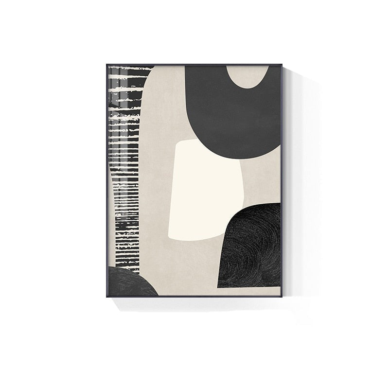 Modern Geometric Color Block Wall Art Fine Art Canvas Prints Abstract Pictures For Trendy Apartment Living Room Home Office Wall Décor