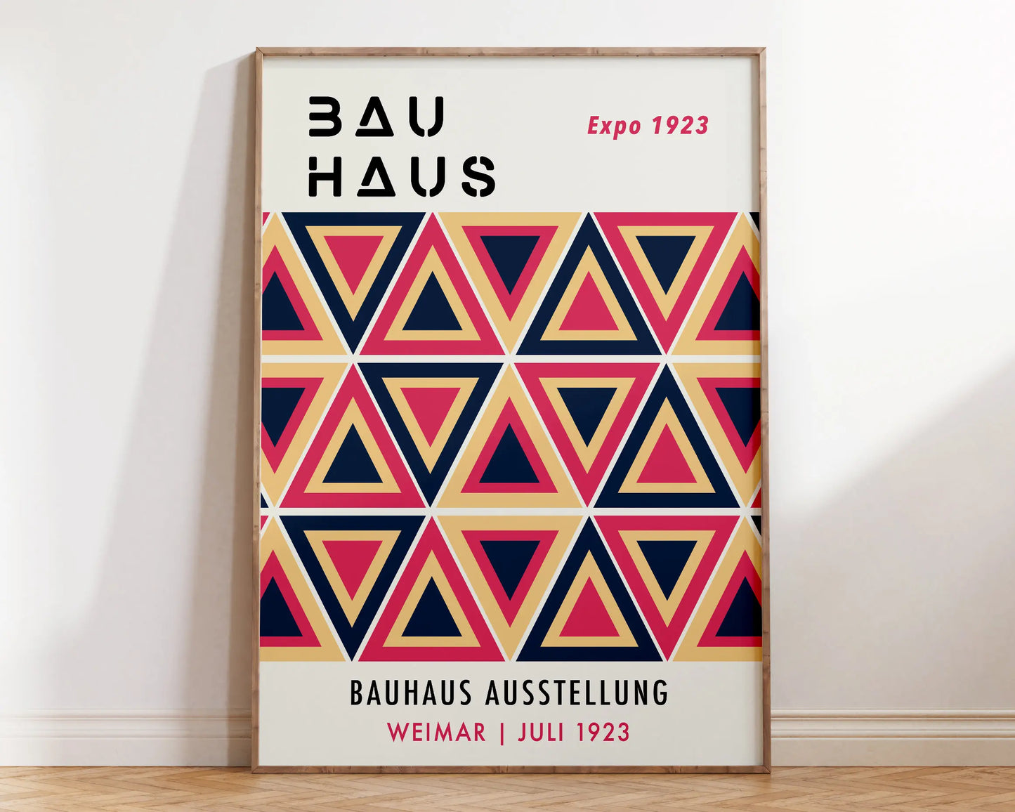 Colorful Vintage Retro Geometric Abstract Bauhaus Expo Art Gallery Poster Wall Art Fine Art Canvas Prints Pictures For Living Room Home Office Decor
