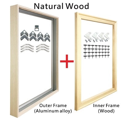 Metal Picture Frame Brushed Black Frosted White Brushed Gold Titanium Silver With Wood Inner Frame Sizes 20x30cm to 50x70cm