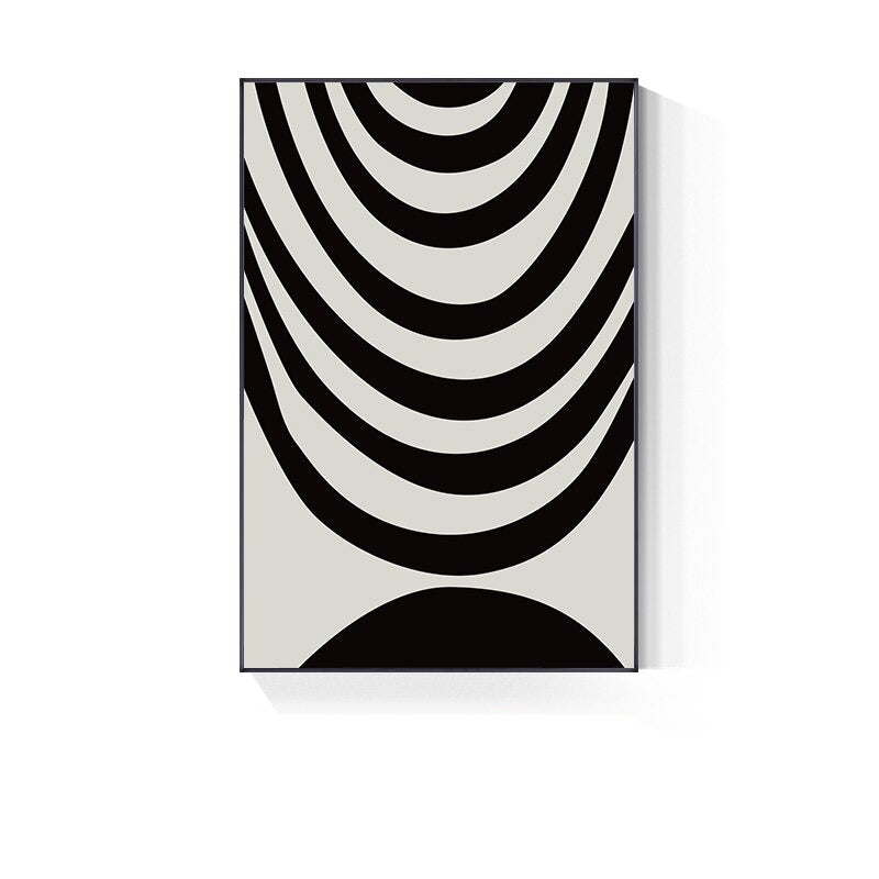 Bold Black White Minimalist Wall Art Fine Art Canvas Prints Modern Abstract Pictures For Contemporary Living Room Home Office Decor