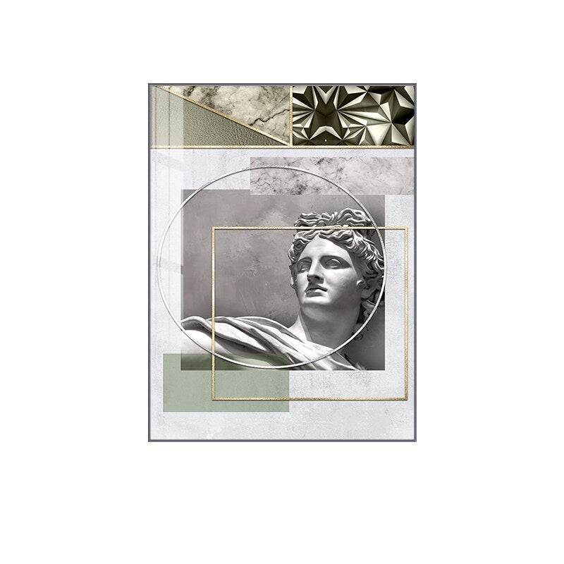 Modern Abstract Geometry Renaissance Wall Art Fine Art Canvas Prints Pictures For Living Room Dining Room Home Office Art Decor