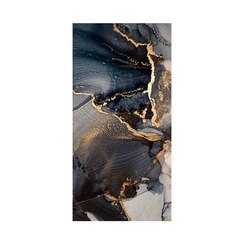 Set of 3Pcs Abstract Golden Blue Liquid Marble Print Wall Art Fine Art Canvas Prints Pictures For Modern Living Room Bedroom Home Office Decor