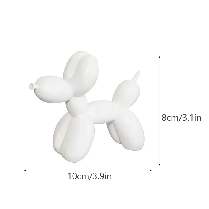 Colorful Balloon Dog Figurines Artistic Animal Statues for Living Room Coffee Table Cute Trendy Ornaments For Desktop Decoration
