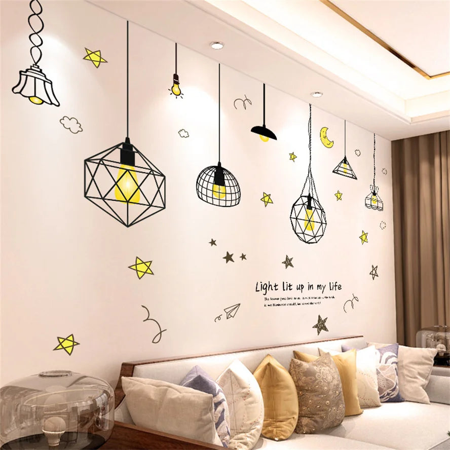 Colorful Floral Vinyl Wall Mural Wall Sticker For Living Room Bedroom Kid's Room Removable PVC Wall Decals For Creative DIY Home Decor