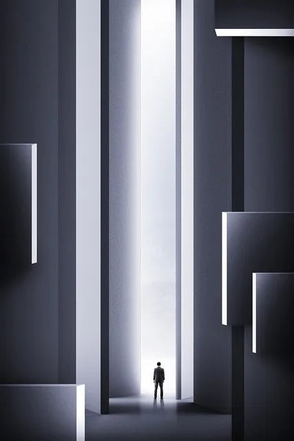 Modern Architectural Abstract Landscapes Wall Art Fine Art Canvas Prints Pictures For Studio Home Office Foyer Inspirational Art Decor