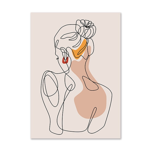 Abstract Line Art Bohemia Figure Art Gallery Wall Art Fine Art Canvas Prints Pictures For Modern Living Room Bedroom Art Decoration