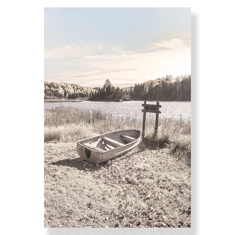 Tranquil Sea Sunset Landscape Wall Art Fine Art Canvas Prints Gallery Wall Art Lake Pier Pictures Of Calm For Living Room Inspirational Home Decor 2025
