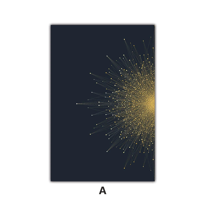 Contrasting Color Abstract Particle Geometry Wall Art Fine Art Canvas Prints Pictures For Living Room Bedroom Home Office Decor