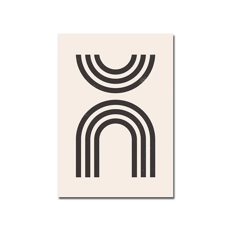 * Featured Sale * Modern Abstract Minimalist Wall Art Monochrome Geometric Line Art Fine Art Canvas Prints For Living Room Home Office Decor