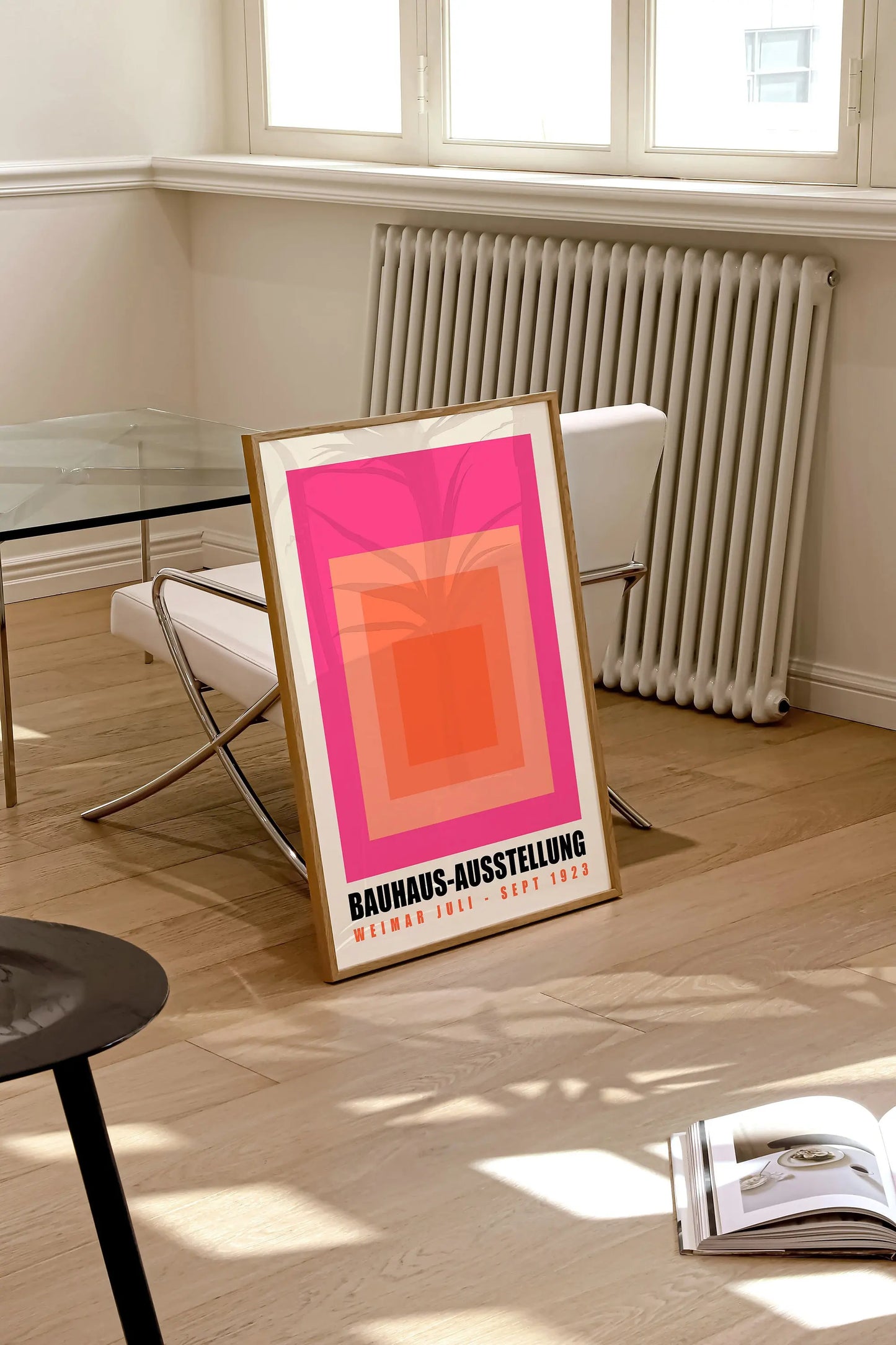 Colorful Vintage Retro Geometric Abstract Bauhaus Expo Art Gallery Poster Wall Art Fine Art Canvas Prints Pictures For Living Room Home Office Decor
