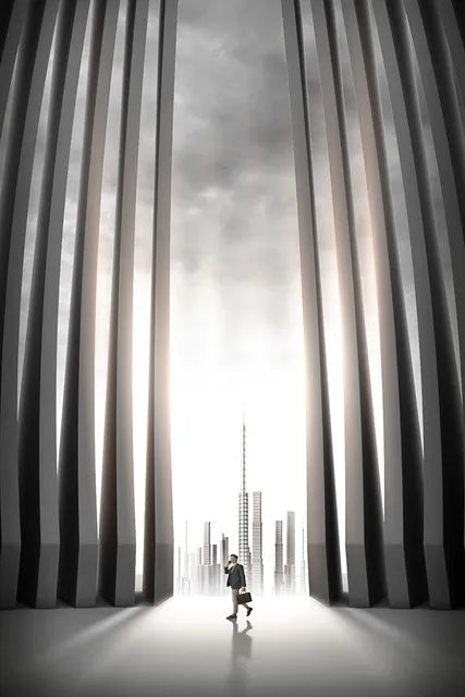 Modern Architectural Abstract Landscapes Wall Art Fine Art Canvas Prints Pictures For Studio Home Office Foyer Inspirational Art Decor