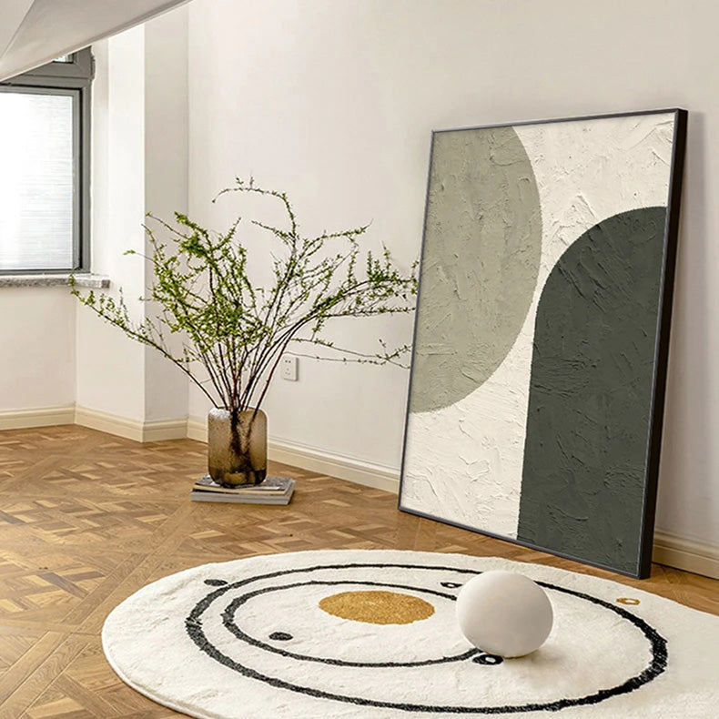 Scandinavian Geometric Abstract Wall Art Fine Art Canvas Prints Neutral Colors Pictures For Living Room Bedroom Art For Modern Apartment