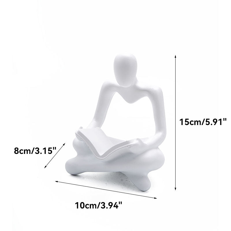 Abstract Thinker Figurines Resin Statue Sculptured Ornamental Characters For Living Room Coffee Table Mantelpiece Art Nordic Home Decor