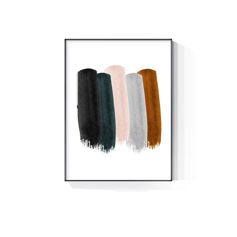 Earthy Colors Abstract Minimalist Watercolor Wall Art Fine Art Canvas Prints Pictures For Living Room Dining Room Home Office Art Decor