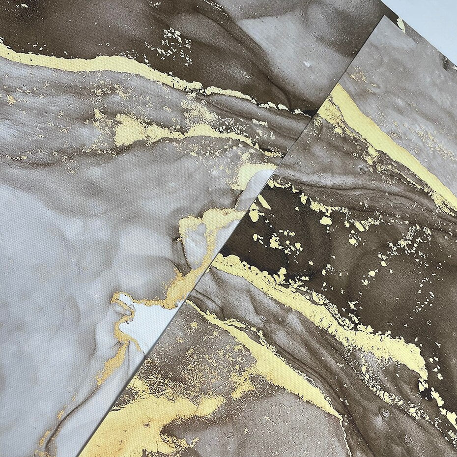 Modern Abstract Black Beige Liquid Marble Wall Art Fine Art Canvas Prints Pictures For Living Room Bedroom Light Luxury Home Decor