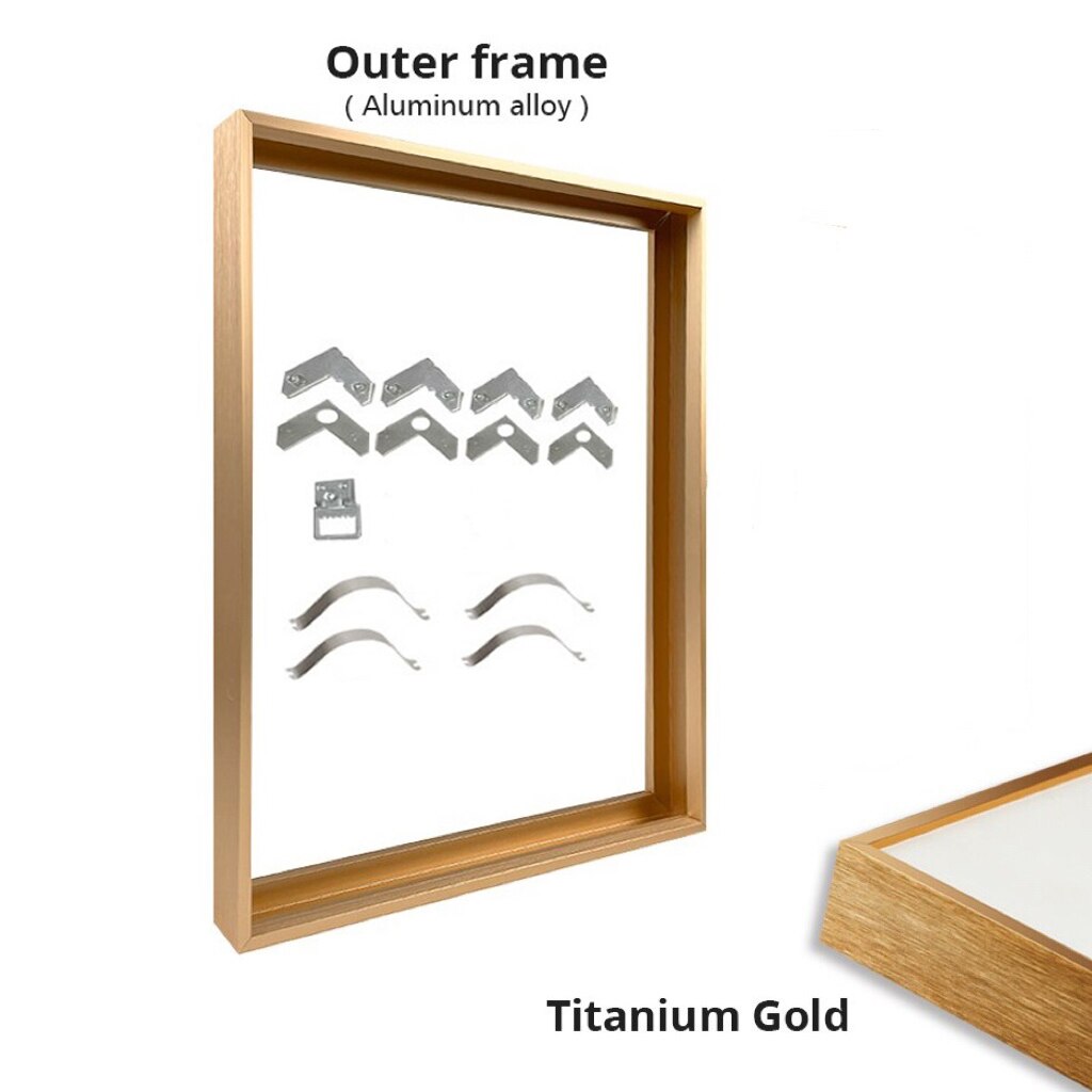 Brushed Aluminium Gold Black Silver Rose Gold Metal Picture Frame For Oil Paintings Photos Canvas Prints Frame Sizes 20x30cm 30x40cm 40x50cm