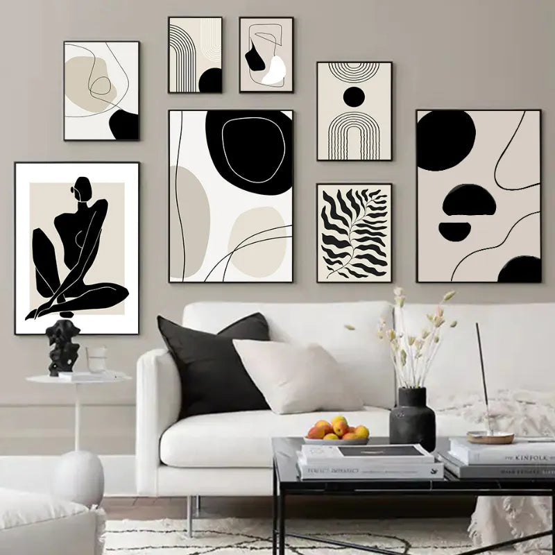 Abstract figures geometric art geometric wall canvas
