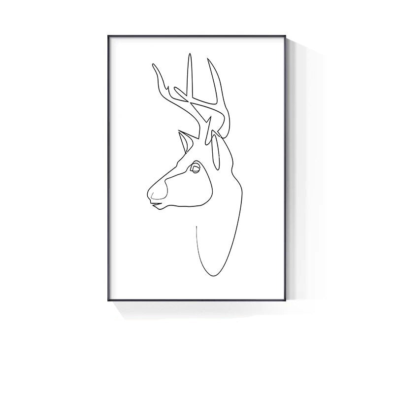 Minimalist Line Art Black White Poster Wall Art Fine Art Canvas Prints Simple Lifestyle Pictures For Bedroom Living Room Wall Decoration