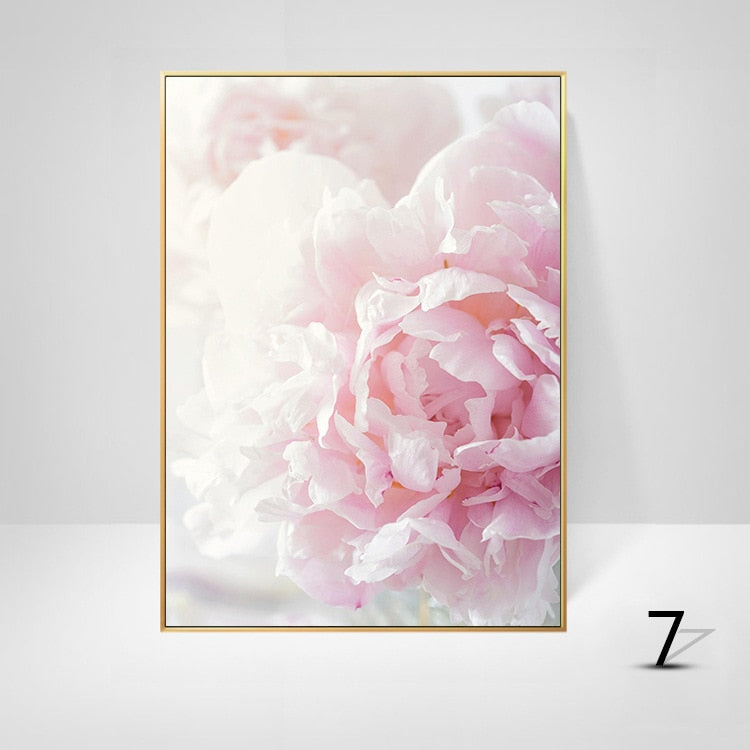 Pink Rose Peony Inspirational Quote Wall Art Fine Art Canvas Prints Modern Botany Fashion Pictures For Living Room Bedroom Art Decor