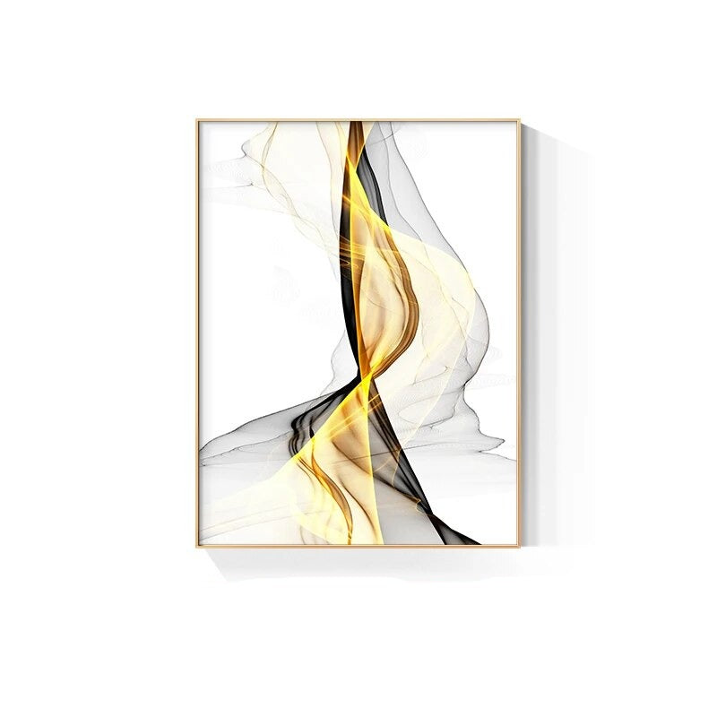 Abstract Twisted Flowing Lines Wall Art Fine Art Canvas Prints Minimalist Pictures For Modern Apartment Living Room Home Office Decor