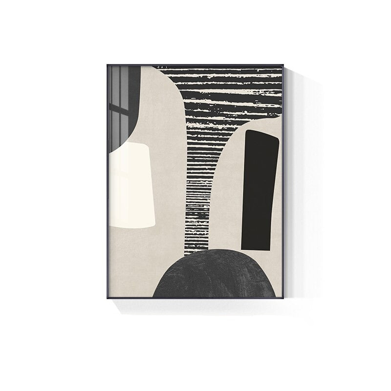 Modern Geometric Color Block Wall Art Fine Art Canvas Prints Abstract Pictures For Trendy Apartment Living Room Home Office Wall Décor
