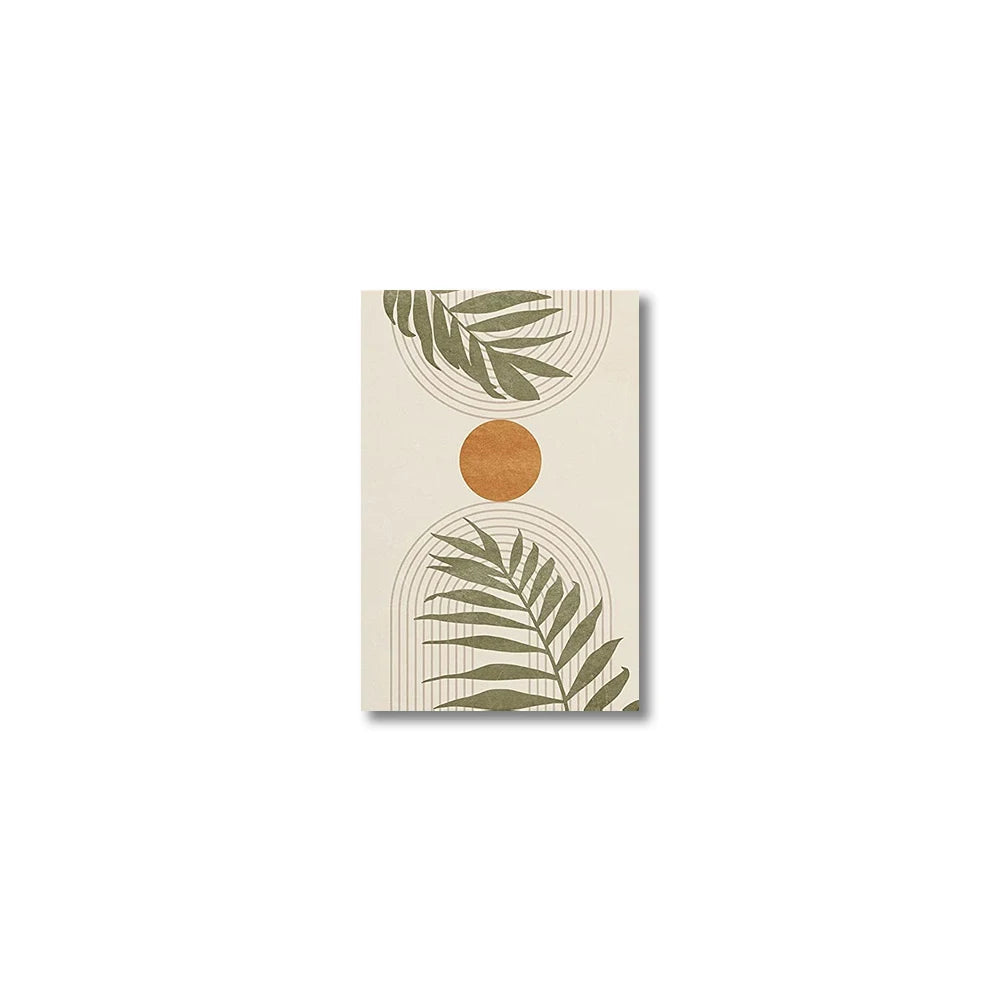 Set of 3PCS Neutral Tones Tropical Botanical Abstract Wall Art Fine Art Canvas Prints Pictures For Living Room Dining Room Scandinavian Home Decor