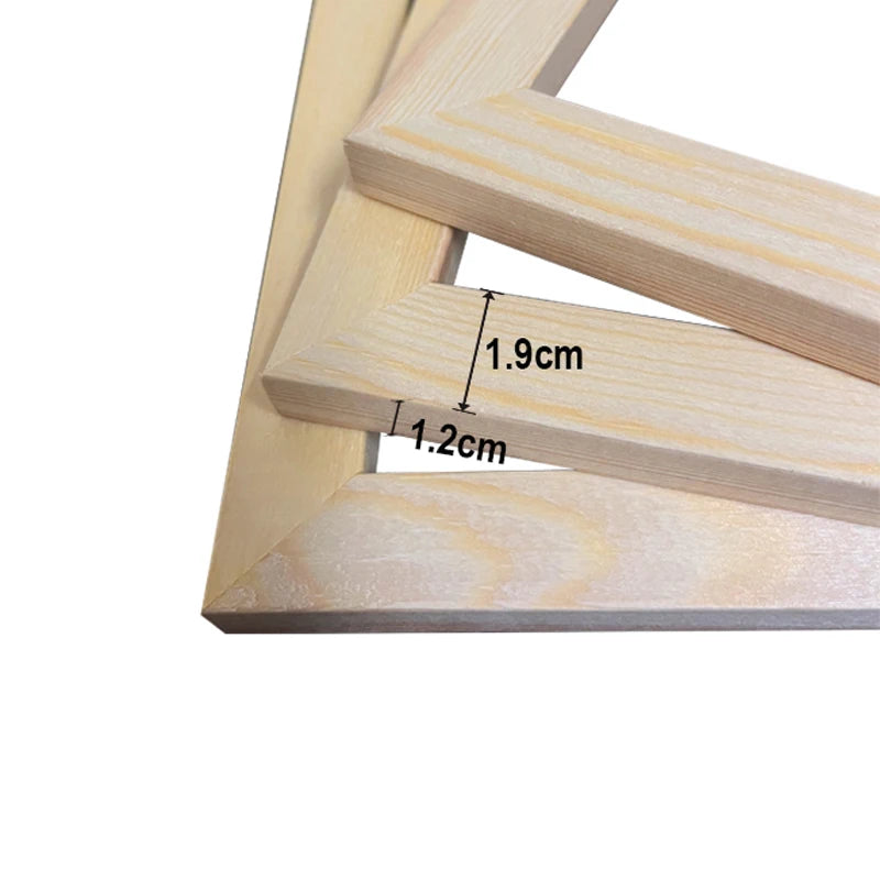 Set of 3Pcs Simple Wooden Frames For 15x20 20x25 21x30 30x40cm Canvas Prints, Ready Made Solid Wood Frames For Smaller Sized Prints