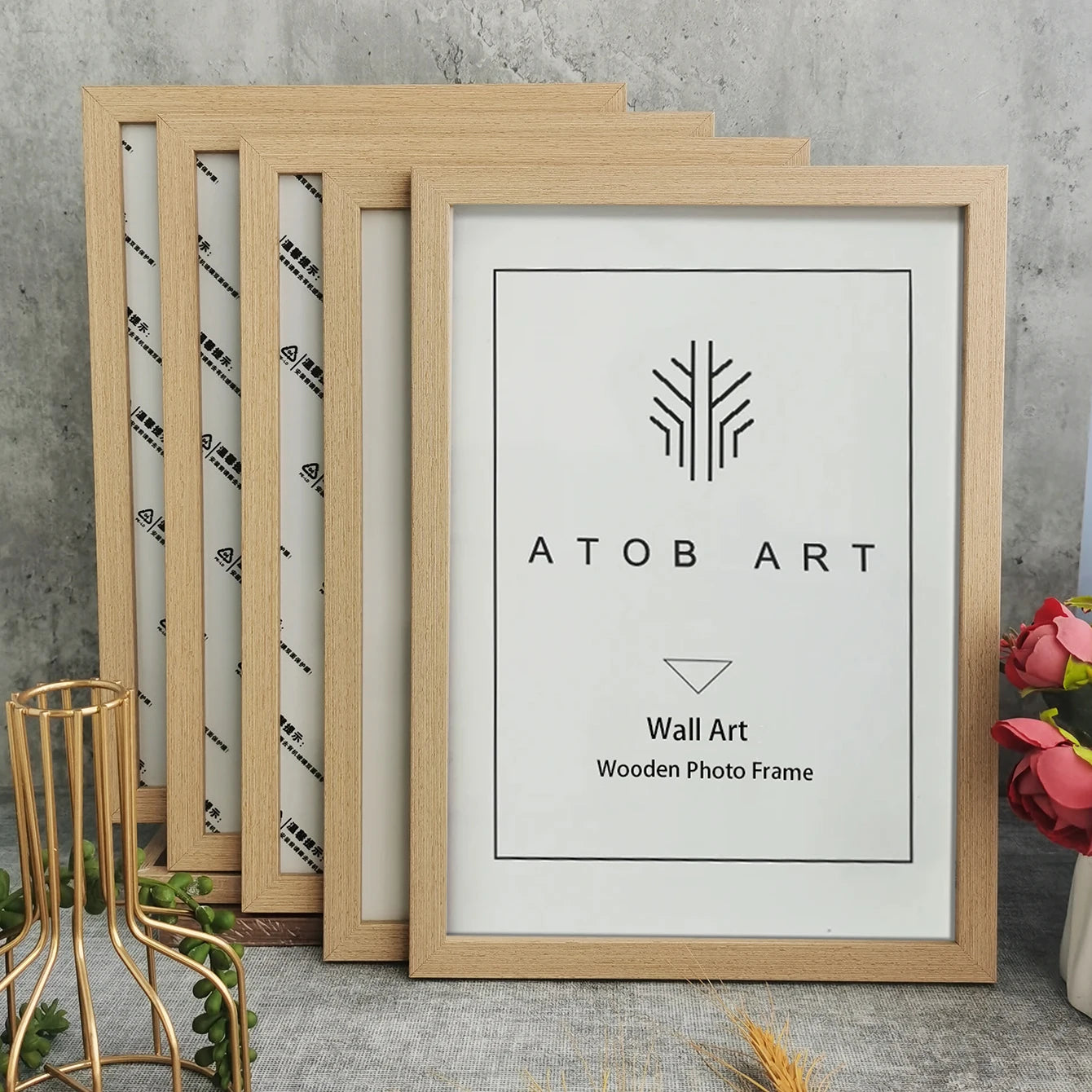Set of 5Pcs Wooden Frames For Canvas Prints Photos Wall Art Frames 10x15cm 15x20cm 5x7inch A4 21x30cm 20x25cm Nordic Picture Frames