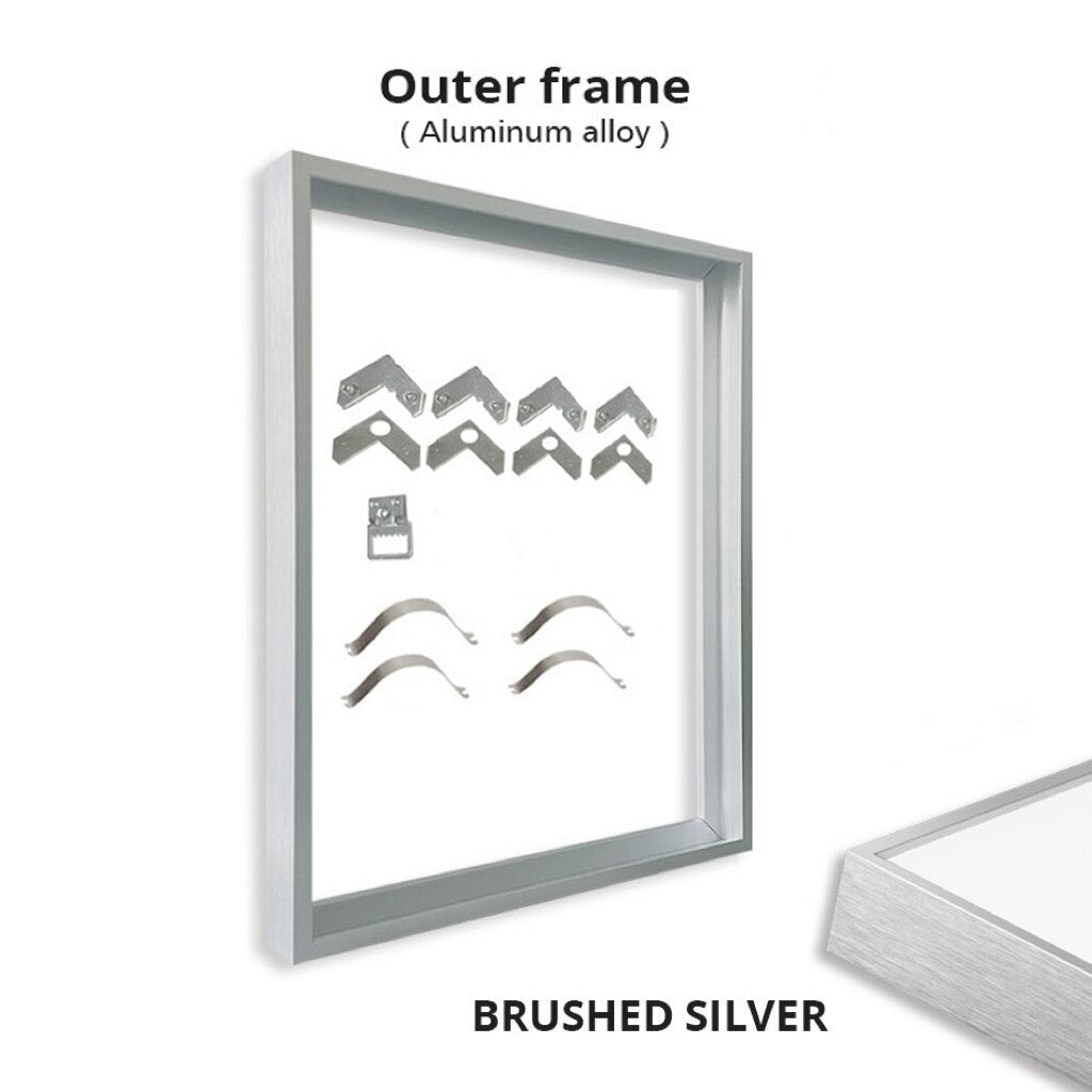 Brushed Aluminium Gold Black Silver Rose Gold Metal Picture Frame For Oil Paintings Photos Canvas Prints Frame Sizes 20x30cm 30x40cm 40x50cm