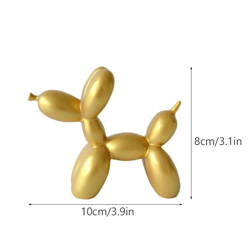 Colorful Balloon Dog Figurines Artistic Animal Statues for Living Room Coffee Table Cute Trendy Ornaments For Desktop Decoration