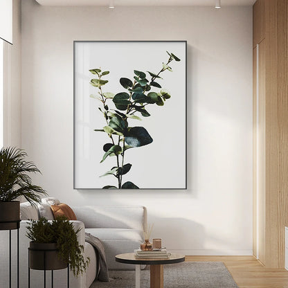 Minimalist Green Leaves Tropical Plants Wall Art Fine Art Canvas Prints Modern Botanical Pictures For Living Room Dining Room Home Office Decor