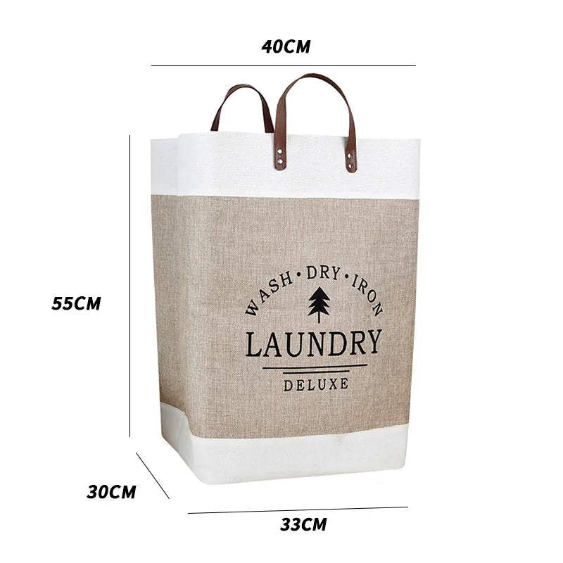 Chic Folding Laundry Basket Large Capacity Portable Household Storage Bag For Laundry & Linen